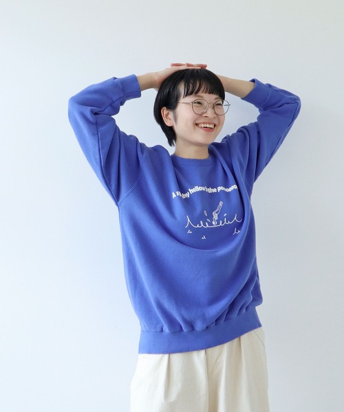 PAR ICI（パーリッシィ）の「A splashy hellow to the poooooool !!! スウェットプルオーバー（スウェット・レディース・イエロー/グレー/ブルー・FREE）」の3枚目の写真