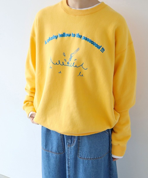 PAR ICI（パーリッシィ）の「A splashy hellow to the poooooool !!! スウェットプルオーバー（スウェット・レディース・イエロー/グレー/ブルー・FREE）」の11枚目の写真