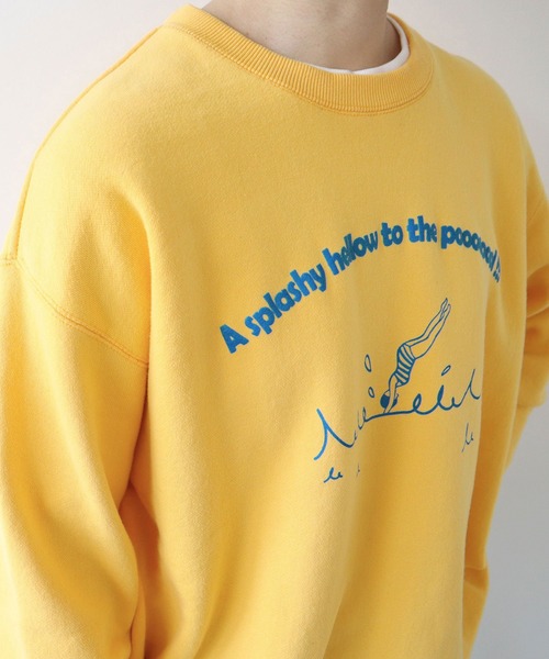 PAR ICI（パーリッシィ）の「A splashy hellow to the poooooool !!! スウェットプルオーバー（スウェット・レディース・イエロー/グレー/ブルー/イエロー系その他・FREE）」の9枚目の写真