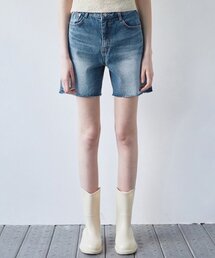 CUTTING DENIM HALF PANTS_BLUE