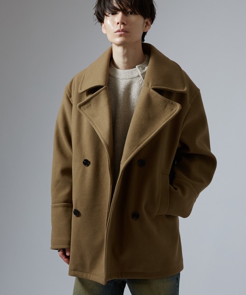 improves（インプローブス）の「ボックスシルエット ショートPコート（ピーコート・メンズ・チャコールグレー/ブラック/ベージュ・MEDIUM/LARGE/X-LARGE）」の3枚目の写真