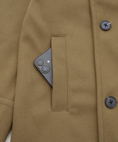 improves（インプローブス）の「ボックスシルエット ショートPコート（ピーコート・メンズ・チャコールグレー/ブラック/ベージュ・MEDIUM/LARGE/X-LARGE）」の20枚目の写真