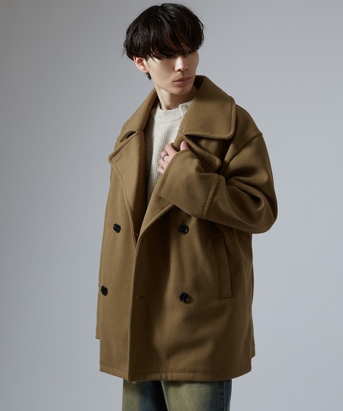 improves（インプローブス）の「ボックスシルエット ショートPコート（ピーコート・メンズ・チャコールグレー/ブラック/ベージュ・MEDIUM/LARGE/X-LARGE）」の13枚目の写真