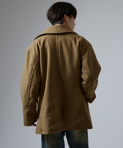 improves（インプローブス）の「ボックスシルエット ショートPコート（ピーコート・メンズ・チャコールグレー/ブラック/ベージュ・MEDIUM/LARGE/X-LARGE）」の15枚目の写真