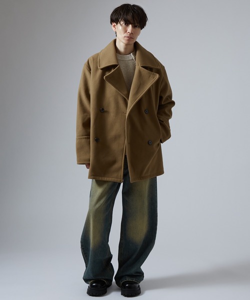 improves（インプローブス）の「ボックスシルエット ショートPコート（ピーコート・メンズ・チャコールグレー/ブラック/ベージュ・MEDIUM/LARGE/X-LARGE）」の16枚目の写真