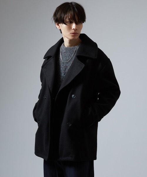 セール】ボックスシルエット ショートPコート（ピーコート）｜improves