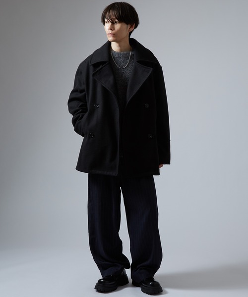 improves（インプローブス）の「ボックスシルエット ショートPコート（ピーコート・メンズ・チャコールグレー/ブラック/ベージュ・MEDIUM/LARGE/X-LARGE）」の7枚目の写真