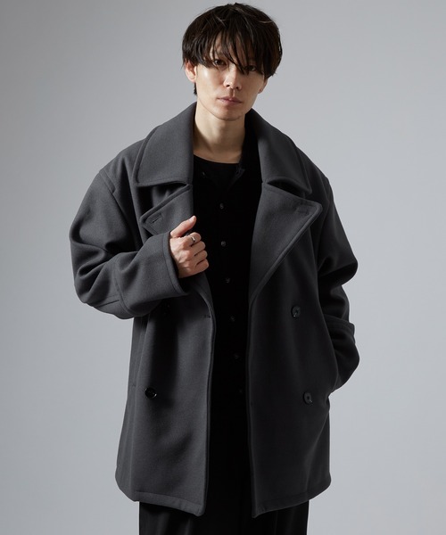 improves（インプローブス）の「ボックスシルエット ショートPコート（ピーコート・メンズ・チャコールグレー/ブラック/ベージュ・MEDIUM/LARGE/X-LARGE）」の8枚目の写真