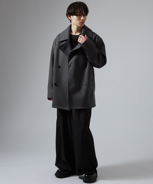 improves（インプローブス）の「ボックスシルエット ショートPコート（ピーコート・メンズ・チャコールグレー/ブラック/ベージュ・MEDIUM/LARGE/X-LARGE）」の11枚目の写真