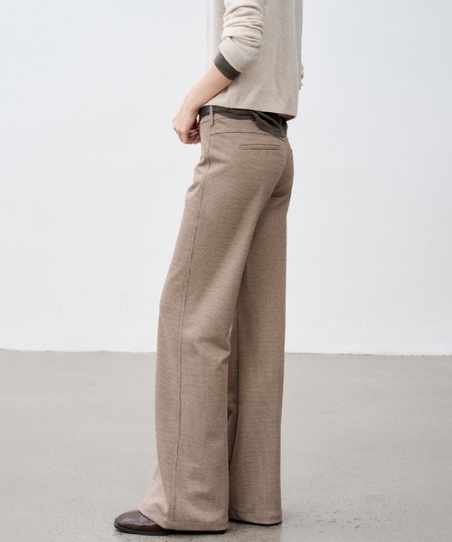 tageechita(タジチタ)の「【tageechita】ウールブレンドチェックフレアパンツ(その他パンツ・レディース・ベージュ・S/M/L)」の14枚目の写真