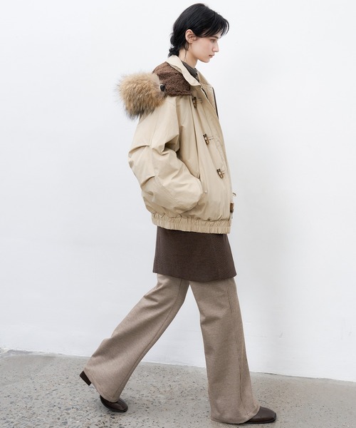 tageechita(タジチタ)の「【tageechita】ウールブレンドチェックフレアパンツ(その他パンツ・レディース・ベージュ・S/M/L)」の19枚目の写真