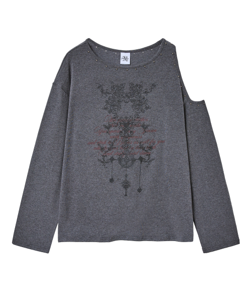 Midnight Move（ミッドナイトムーブ）の「2 hole t (dark grey)（Tシャツ/カットソー・レディース・その他・FREE）」の2枚目の写真