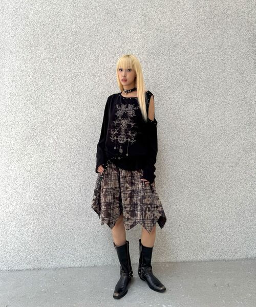 Midnight Move（ミッドナイトムーブ）の「2 hole t (dark grey)（Tシャツ/カットソー・レディース・その他・FREE）」の10枚目の写真