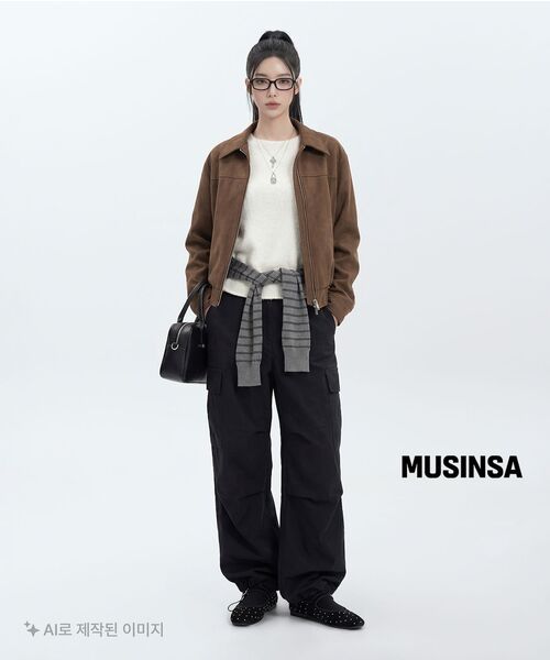 MUSINSA STANDARD WOMAN（ムシンサスタンダードウーマン）の「ウィメンズワイドカーゴパンツ[ブラック]（スウェットパンツ・レディース・その他・30/24/25/26/27/28/29）」の20枚目の写真