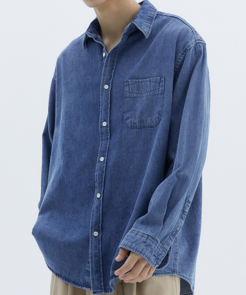 TRIP LE SENS(トリップ ル センス)の「ライクデニムシャツ_ブラックデニム(シャツ/ブラウス・レディース・その他・SMALL/MEDIUM/LARGE)」の4枚目の写真