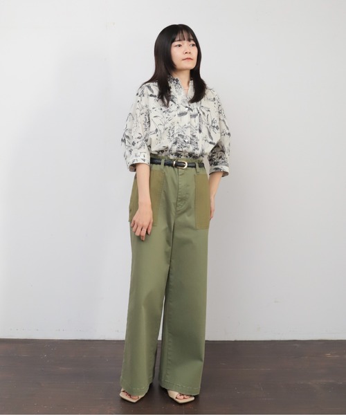 NOMBRE IMPAIR（ノンブルアンペール）の「モノトーンボタニカル　ピンタックブラウス（シャツ/ブラウス・レディース・ホワイト・FREE）」の11枚目の写真