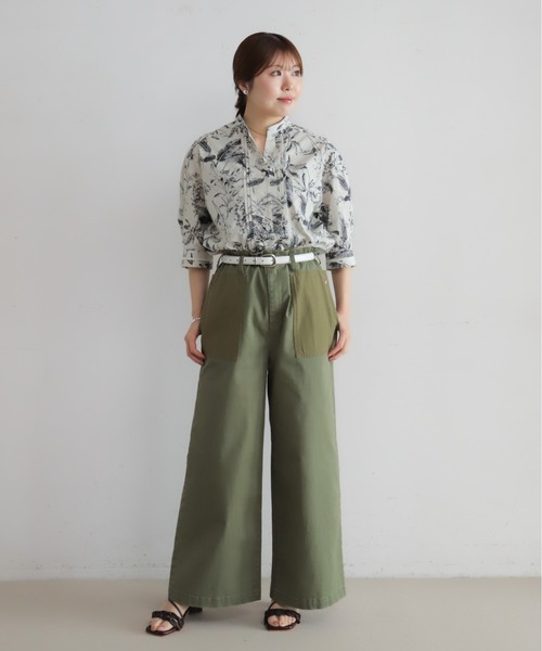 NOMBRE IMPAIR（ノンブルアンペール）の「モノトーンボタニカル　ピンタックブラウス（シャツ/ブラウス・レディース・ホワイト・FREE）」の20枚目の写真