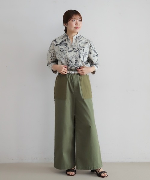 NOMBRE IMPAIR（ノンブルアンペール）の「モノトーンボタニカル　ピンタックブラウス（シャツ/ブラウス・レディース・ホワイト・FREE）」の22枚目の写真