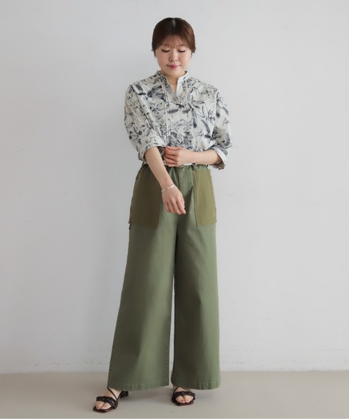 NOMBRE IMPAIR（ノンブルアンペール）の「モノトーンボタニカル　ピンタックブラウス（シャツ/ブラウス・レディース・ホワイト・FREE）」の16枚目の写真