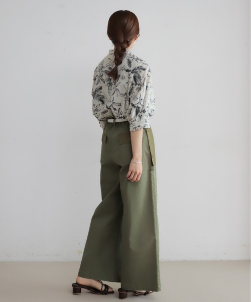 NOMBRE IMPAIR（ノンブルアンペール）の「モノトーンボタニカル　ピンタックブラウス（シャツ/ブラウス・レディース・ホワイト・FREE）」の19枚目の写真