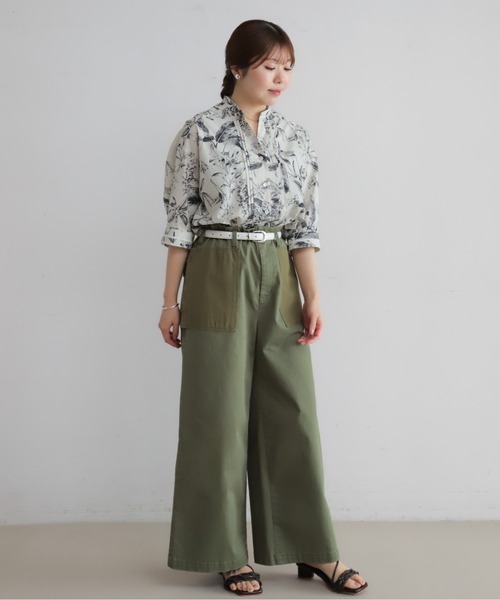 NOMBRE IMPAIR（ノンブルアンペール）の「モノトーンボタニカル　ピンタックブラウス（シャツ/ブラウス・レディース・ホワイト・FREE）」の15枚目の写真