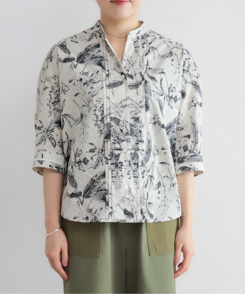 NOMBRE IMPAIR（ノンブルアンペール）の「モノトーンボタニカル　ピンタックブラウス（シャツ/ブラウス・レディース・ホワイト・FREE）」の7枚目の写真