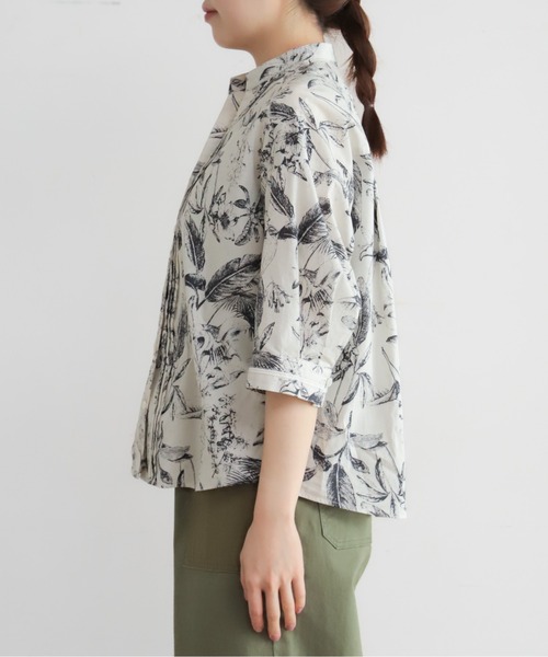 NOMBRE IMPAIR（ノンブルアンペール）の「モノトーンボタニカル　ピンタックブラウス（シャツ/ブラウス・レディース・ホワイト・FREE）」の8枚目の写真