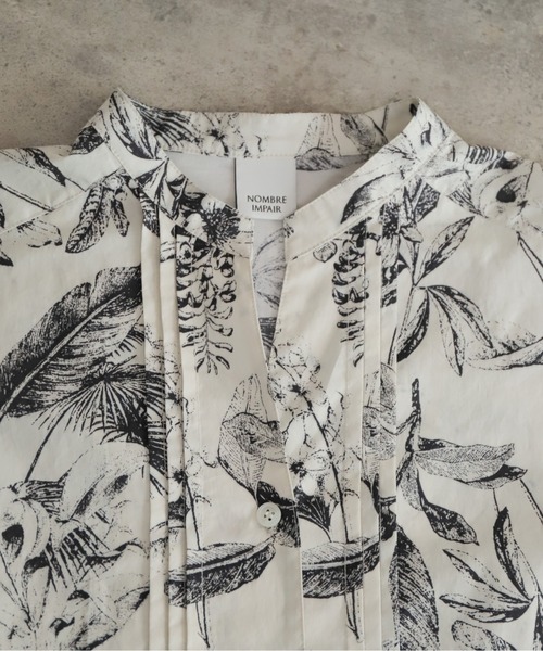 NOMBRE IMPAIR（ノンブルアンペール）の「モノトーンボタニカル　ピンタックブラウス（シャツ/ブラウス・レディース・ホワイト・FREE）」の13枚目の写真