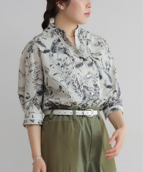 NOMBRE IMPAIR（ノンブルアンペール）の「モノトーンボタニカル　ピンタックブラウス（シャツ/ブラウス・レディース・ホワイト・FREE）」の18枚目の写真