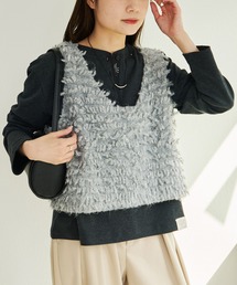 PUAL CE CIN（ピュアルセシン）の「ループフリンジニットビスチェ（ニット/セーター）」