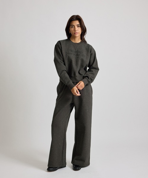 Saturdays NYC（サタデーズ ニューヨークシティ ）の「Genny Speckle Sweatshirt  | WOMEN（スウェット・レディース・チャコールグレー/グレー・L/M/S）」の9枚目の写真