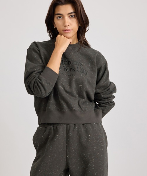 Saturdays NYC（サタデーズ ニューヨークシティ ）の「Genny Speckle Sweatshirt  | WOMEN（スウェット・レディース・チャコールグレー/グレー・L/M/S）」の20枚目の写真
