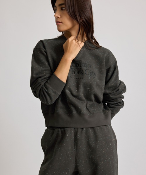 Saturdays NYC（サタデーズ ニューヨークシティ ）の「Genny Speckle Sweatshirt  | WOMEN（スウェット・レディース・チャコールグレー/グレー・L/M/S）」の21枚目の写真
