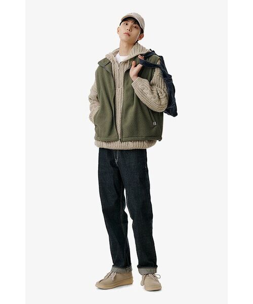 MOOD INSIDE(ムードインサイド)の「ツイストフードハーフジップニット_ベージュ(ニット/セーター・レディース・その他・MEDIUM/LARGE)」の5枚目の写真