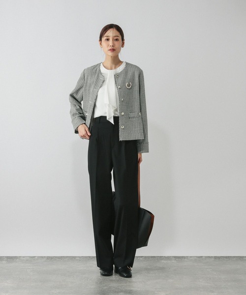 GLOBAL WORK（グローバルワーク）の「キレイつづくボウタイ風ブラウス/581015（シャツ/ブラウス・レディース・オフホワイト/グレイッシュベージュ/サックスブルー/ラベンダー・SMALL/MEDIUM/LARGE/X-LARGE）」の20枚目の写真