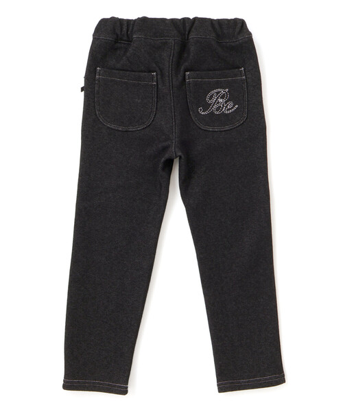 BeBe（ベベ）の「デニムムートン裏ファーリボンポイントスリムロングパンツ（デニムパンツ・キッズ・ブラック/ネイビー・120cm/100cm/130cm/110cm/140cm/150cm）」の8枚目の写真
