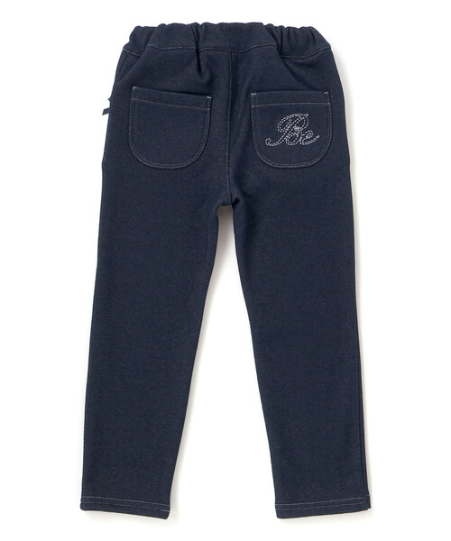 BeBe（ベベ）の「デニムムートン裏ファーリボンポイントスリムロングパンツ（デニムパンツ・キッズ・ブラック/ネイビー・120cm/100cm/130cm/110cm/140cm/150cm）」の11枚目の写真