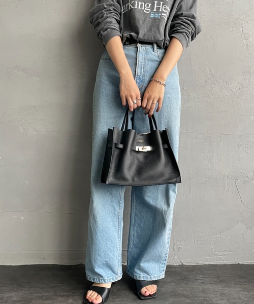 VIOLAd'ORO（ヴィオラドーロ）の「[VIOLAd’ORO / ヴィオラドーロ] TRERO イタリアンレザー2WAYバッグ（トートバッグ・レディース・ブラック・ONE SIZE）」の6枚目の写真