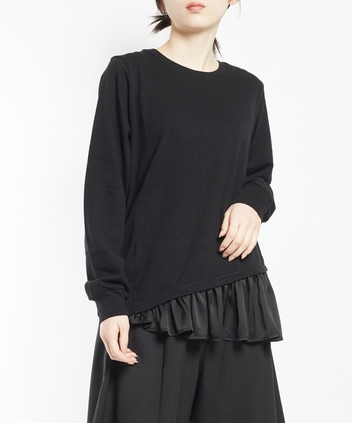 gomme（ゴム）の「レイヤーＴ（Tシャツ/カットソー・レディース・ブルー/チャコールグレー/ブラック・MEDIUM）」の2枚目の写真