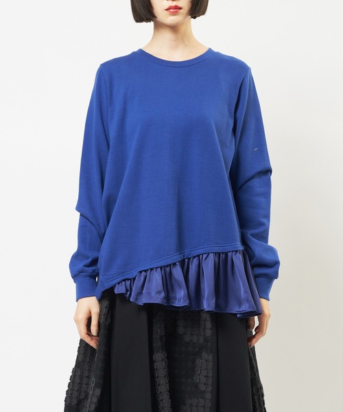 gomme（ゴム）の「レイヤーＴ（Tシャツ/カットソー・レディース・ブルー/チャコールグレー/ブラック・MEDIUM）」の17枚目の写真