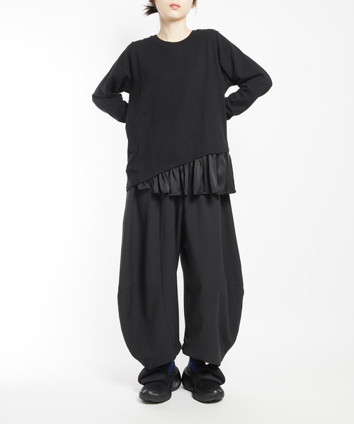 gomme（ゴム）の「レイヤーＴ（Tシャツ/カットソー・レディース・ブルー/チャコールグレー/ブラック・MEDIUM）」の15枚目の写真