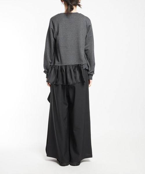 gomme（ゴム）の「レイヤーＴ（Tシャツ/カットソー・レディース・ブルー/チャコールグレー/ブラック・MEDIUM）」の13枚目の写真