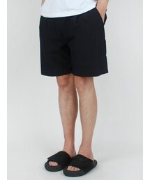 FABULOUS ARCHIVE（ファビュラスアーカイブ）の「ユニセックス バミューダ ワンタック ウーブンバンディング ハーフパンツ ブラック(FCB2PT301M)（その他パンツ）」