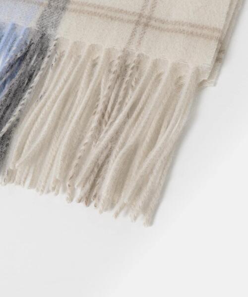 URBAN RESEARCH ROSSO WOMEN（アーバンリサーチ　ロッソ）の「カシミヤ混チェックストール（マフラー・レディース・ピンク/オフホワイト/グレー・FREE）」の6枚目の写真