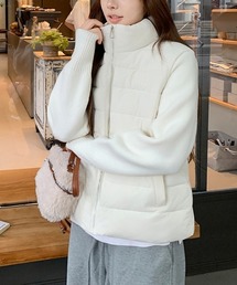 ニット」に該当するダウンジャケット/コート（ホワイト/白色系