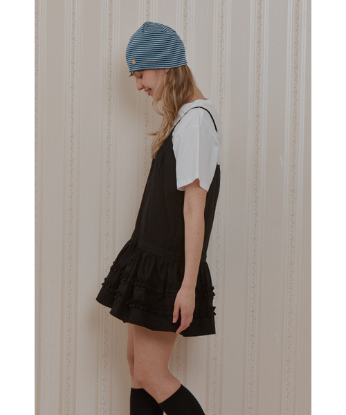 ANOETIC(アノエティック)の「LAYERED SLIP MINI DRESS_BLACK(ワンピース・レディース・ブラック・FREE)」の3枚目の写真