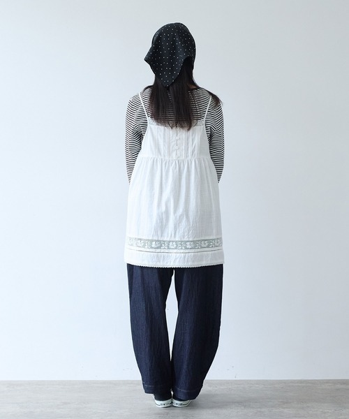 bulle de savon（ビュルデサボン）の「コットン/リネン lace×pin tuck キャミブラウス（シャツ/ブラウス・レディース・ブラック/ホワイト・FREE）」の8枚目の写真