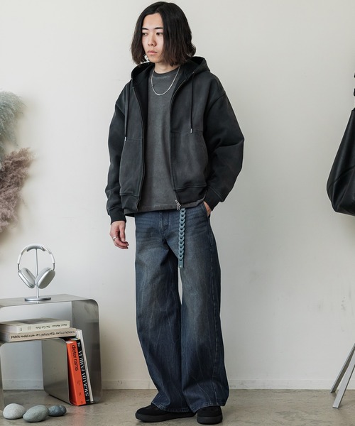 WYM LIDNM(ウィム バイ リドム)の「ジップアップパーカー(パーカー・メンズ・グレー・L)」の7枚目の写真