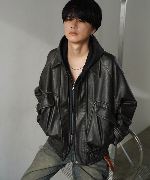 WYM LIDNM(ウィム バイ リドム)の「ジップアップパーカー(パーカー・メンズ・グレー・L)」の8枚目の写真