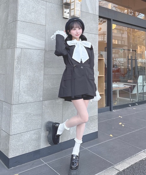 one way（ワンウェイ）の「フリルカフステーラージャケット（テーラードジャケット・レディース・ブラック/ブルー系その他/グレー/グレー系その他・FREE）」の7枚目の写真